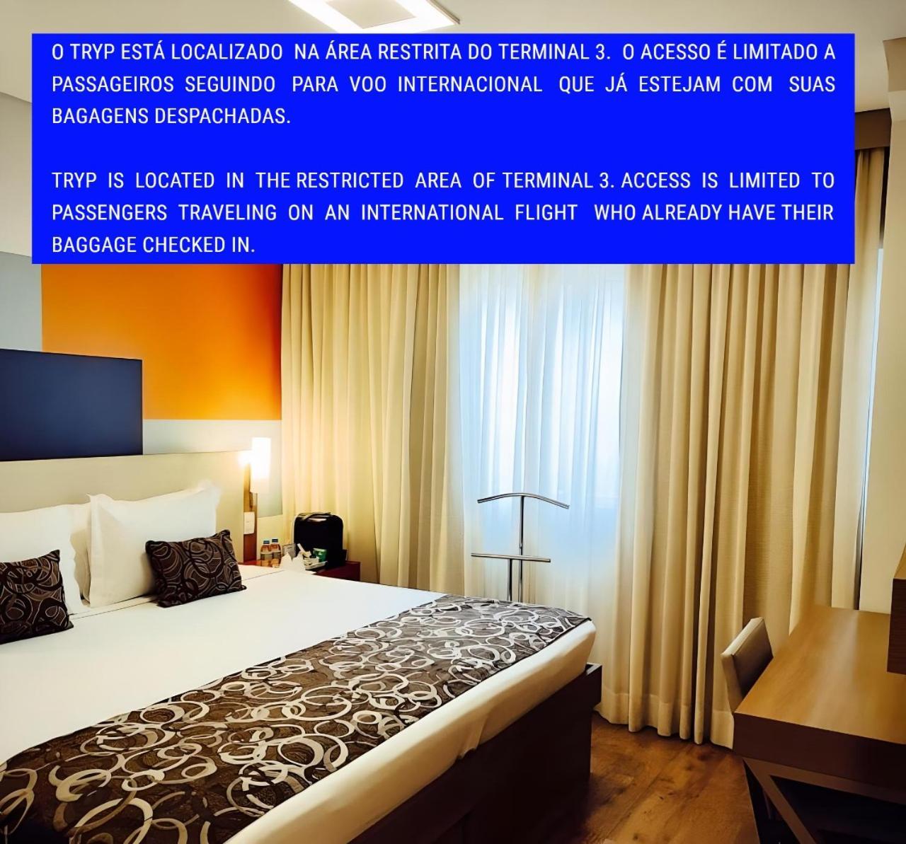 Tryp By Wyndham Sao Paulo Airport - Hotel De Transito Terminal 3 -Lado Ar - Area Restrita A Passageiros Ja Embarcados - Piso 1 Guarulhos Esterno foto